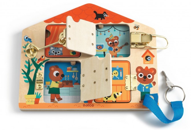 Zabawka manualna domek Djeco - Cabanalock